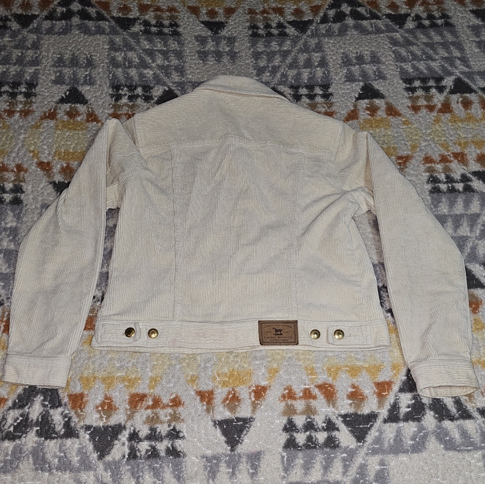 Lauren Jeans Co Ralph Lauren Short Cream Colored Corduroy Women's Size Medium - Picture 2 of 7